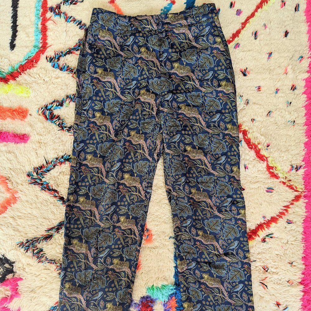 Silk Leopard JCrew Pants
